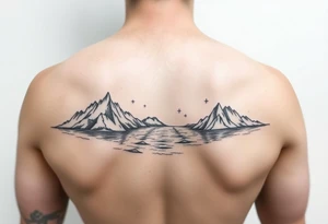 Feminine and fine tatoo of snow and sea tattoo idea