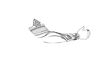 tribal pattern
and bands welsh black and white shading full sleeve simple tattoo idea