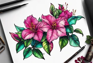 bougainvillea tattoo idea