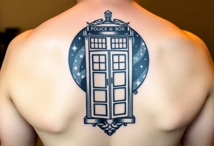 Tardis with space in background. tattoo idea