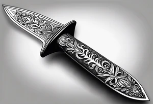 dagger inside shadow cloak tattoo idea