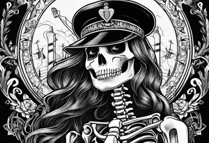 Nurse skeleton. tattoo idea