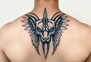 powerful majestic anubis face tattoo idea
