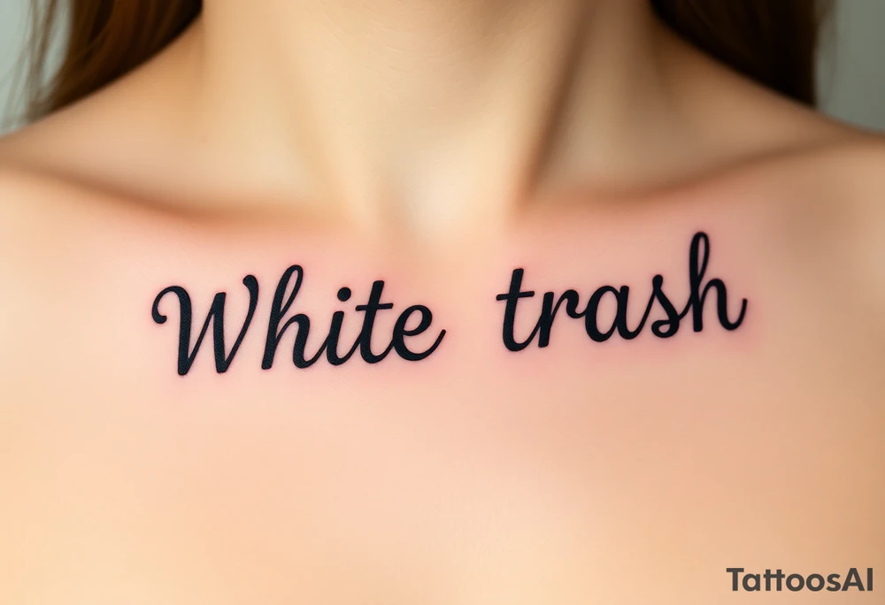 White trash tattoo idea