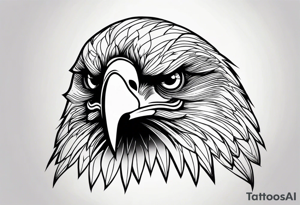 eagle face tattoo idea