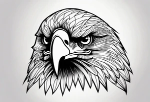 eagle face tattoo idea