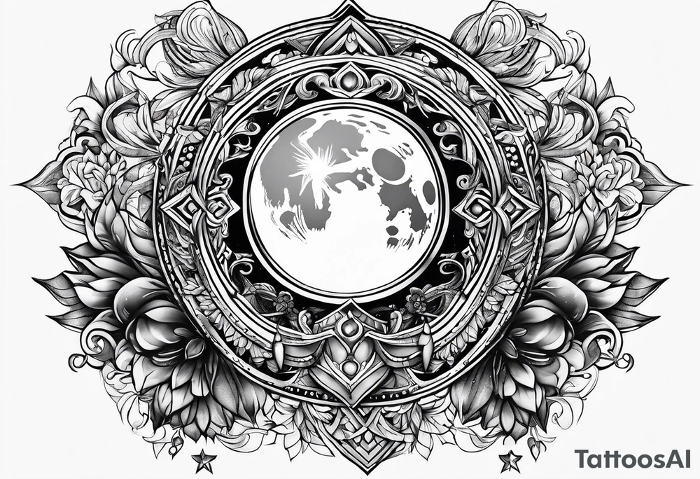 sacred moon tattoo idea