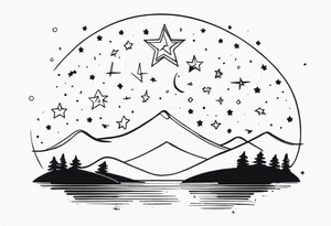 lightning stars tattoo idea