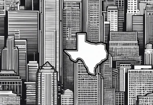 615 Area code numbers in texas with building behind it tattoo idea