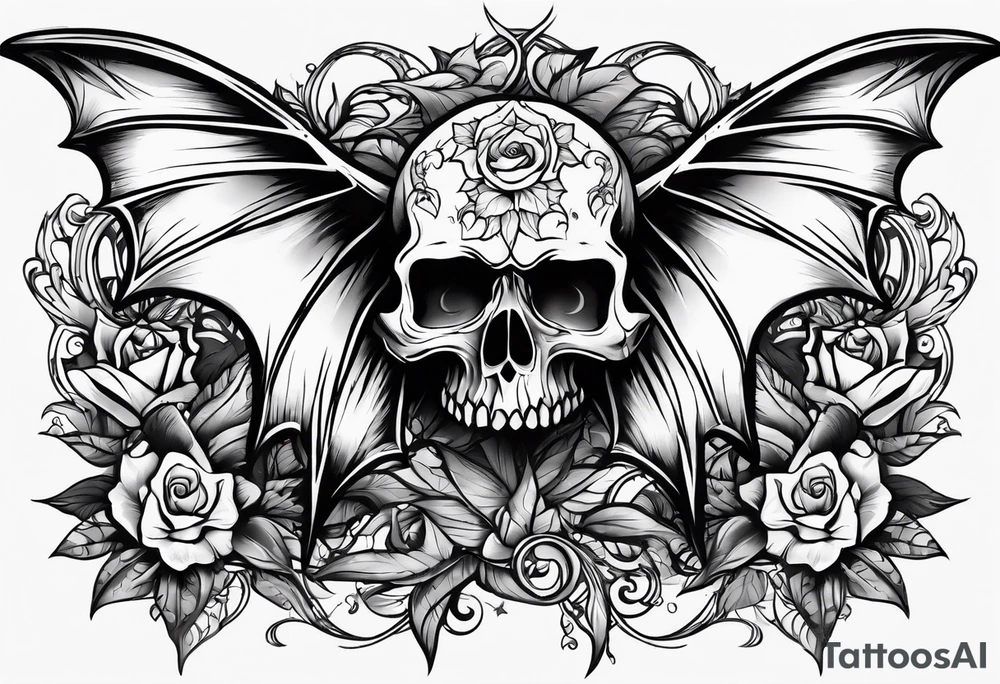 Death Bat tattoo idea
