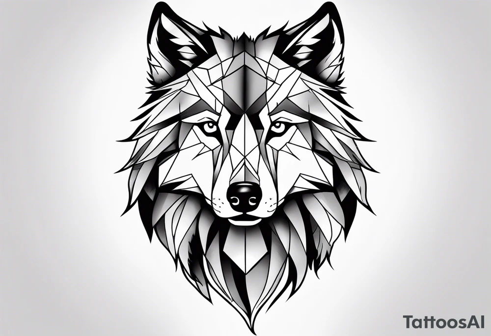 baby wolf tattoo idea