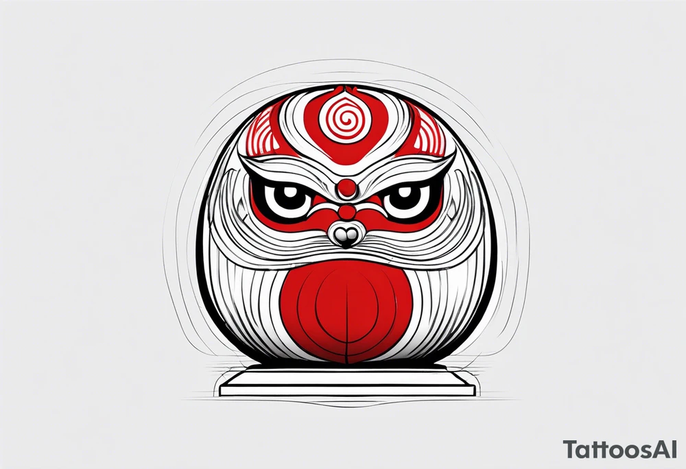 Daruma doll tattoo idea