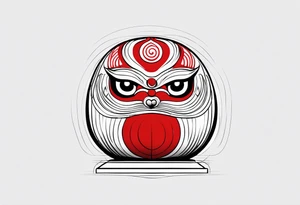 Daruma doll tattoo idea