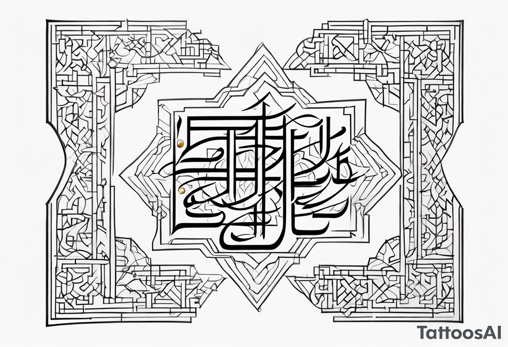 Quote in arabic calligraphy tattoo idea