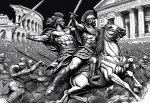 Roman battle in Rome tattoo idea