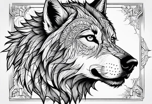 dire wolf tattoo idea