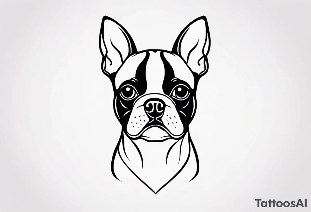 boston terrier tattoo idea