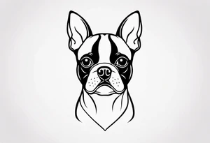 boston terrier tattoo idea