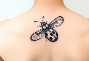 Ladybug flying tattoo idea