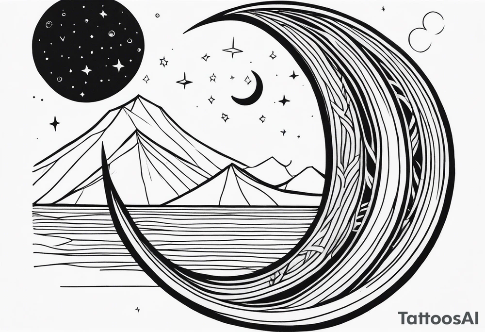 sacred moon tattoo idea