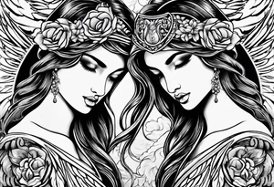 2 guardian angels tattoo idea