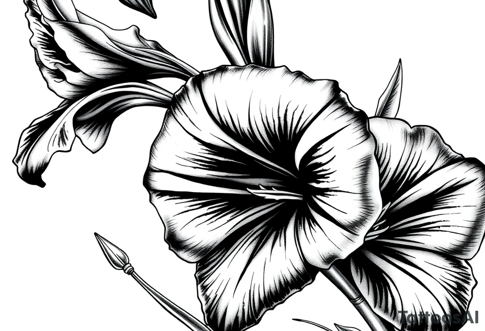 Large gladiolus tattoo idea