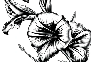 Large gladiolus tattoo idea