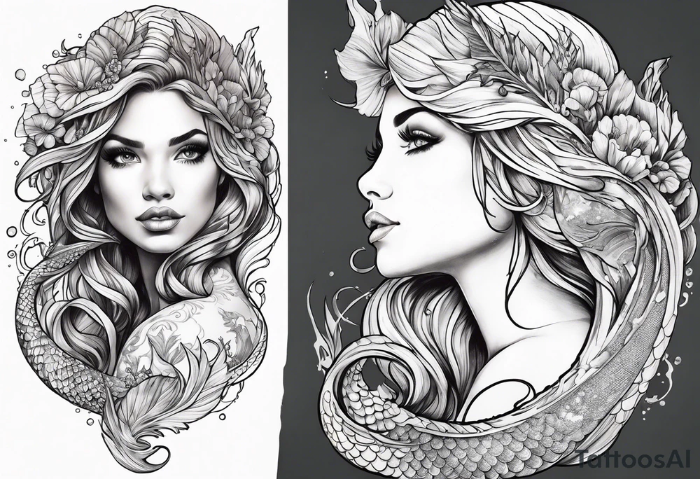 mermaid tattoo idea