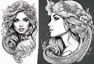 mermaid tattoo idea