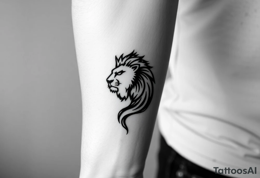 Fancy style "leo" start constilation birth
 sign lion tattoo idea