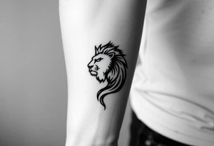 Fancy style "leo" start constilation birth
 sign lion tattoo idea
