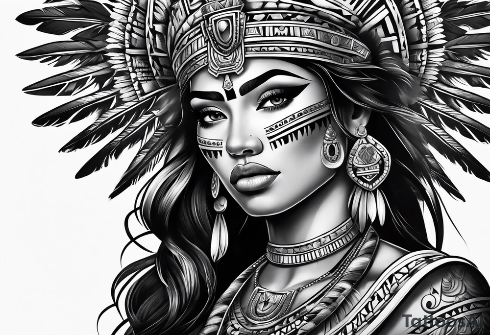 Aztec princess tattoo idea