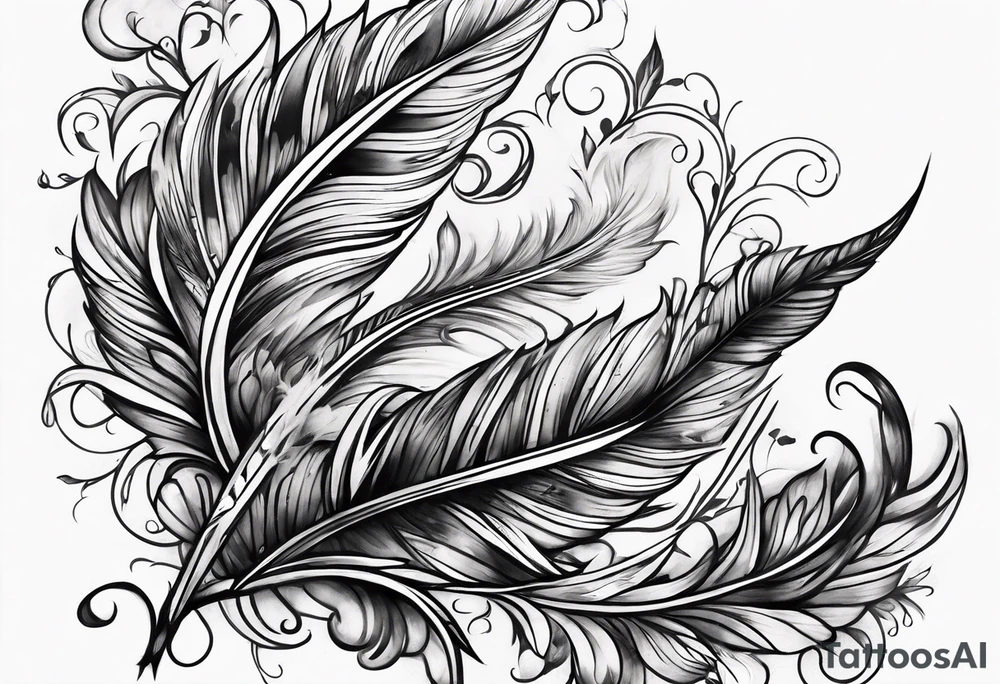 quill pen tattoo idea