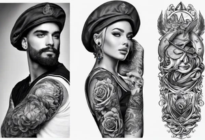 Right arm full sleeve tattoo idea