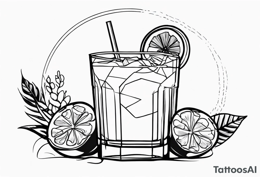 Vague cocktail soleil tattoo idea