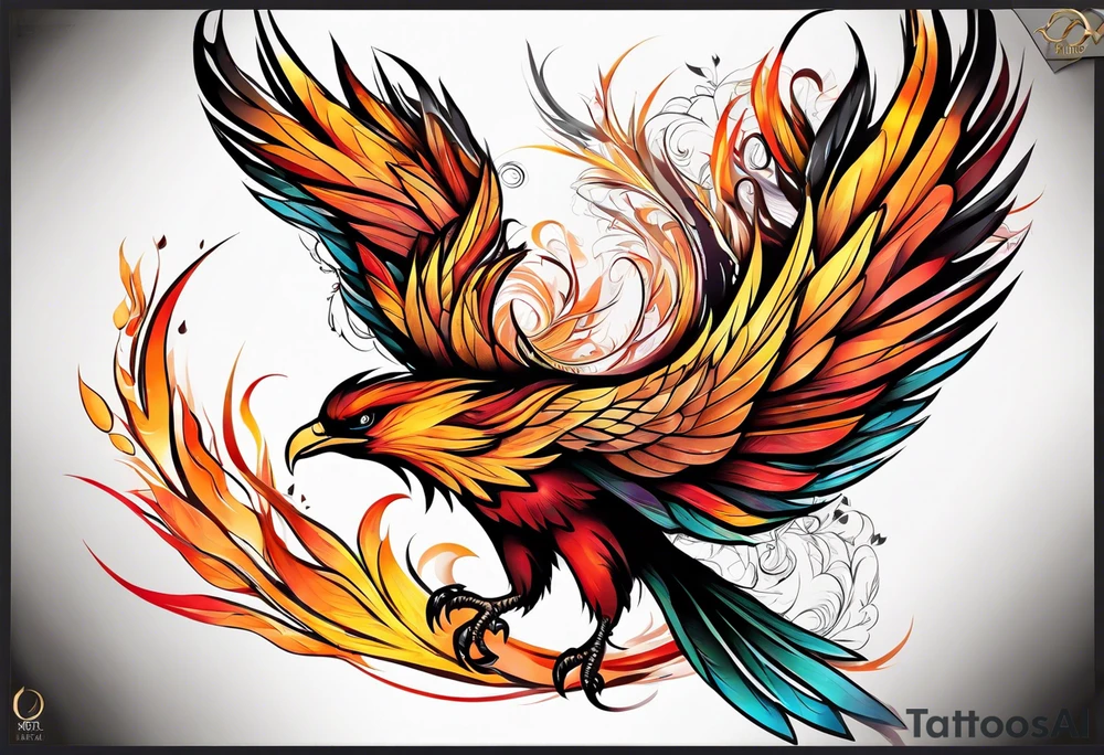rising phoenix tattoo idea