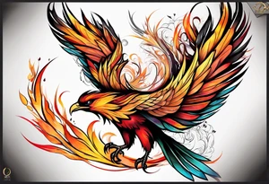 rising phoenix tattoo idea