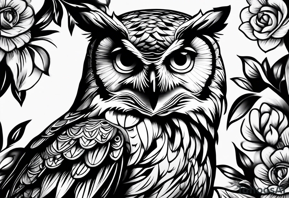 Owl eyes tattoo idea