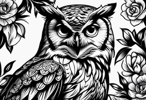 Owl eyes tattoo idea