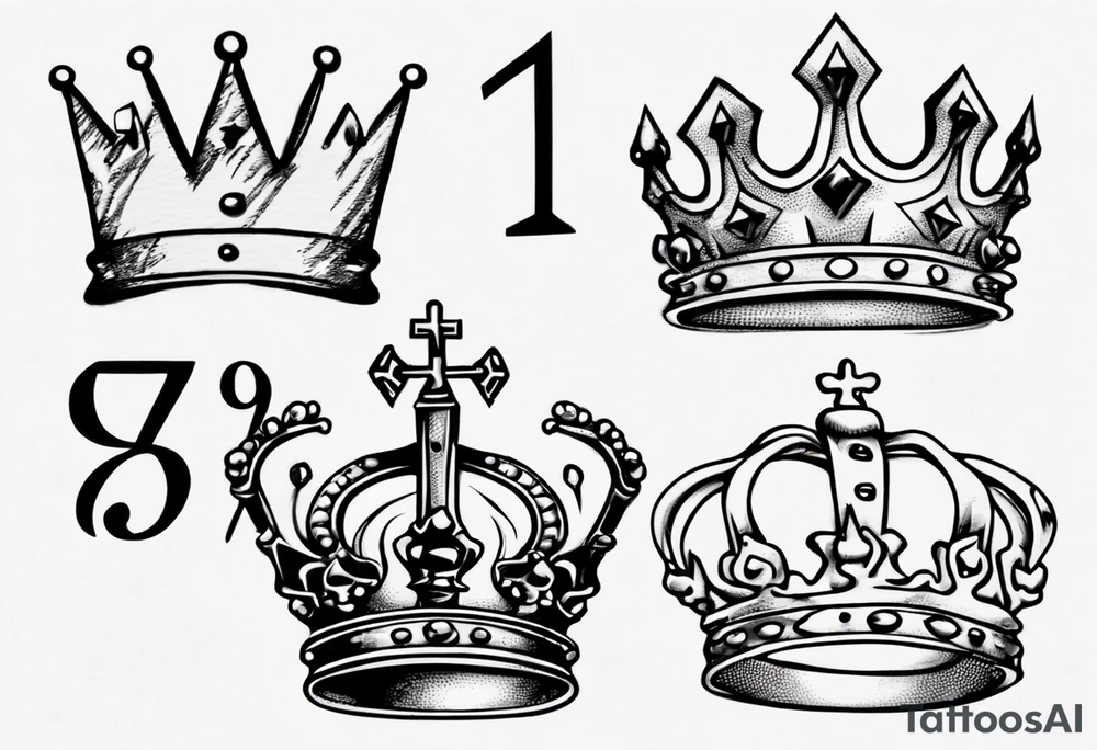 1997 with crown over one of the numbers tattoo idea