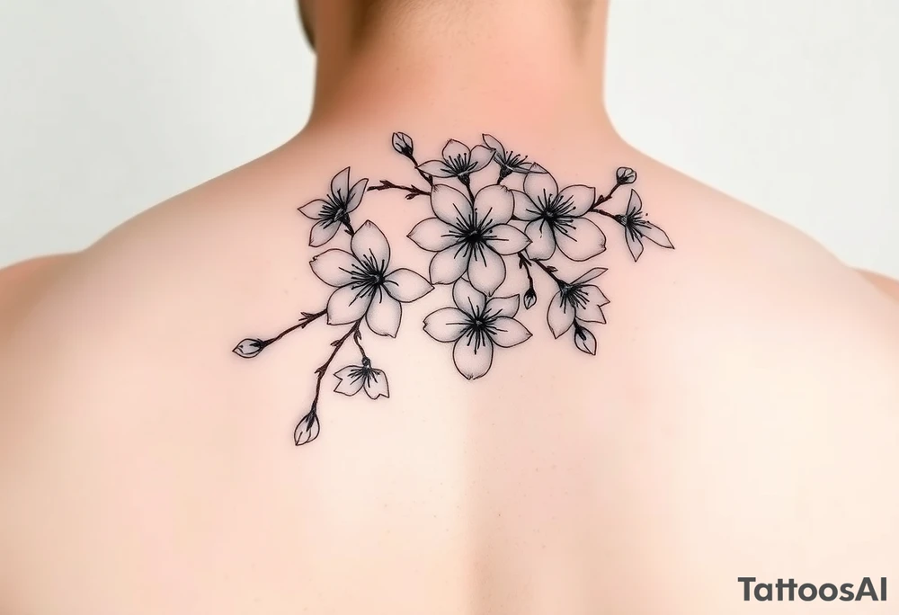 delicate cherry blossoms swirling in spring breeze with petals tattoo idea delicate cherry blossoms swirling in spring breeze with petals tattoo idea