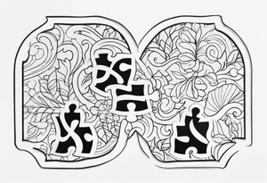 2 Puzzle pieces tattoo idea