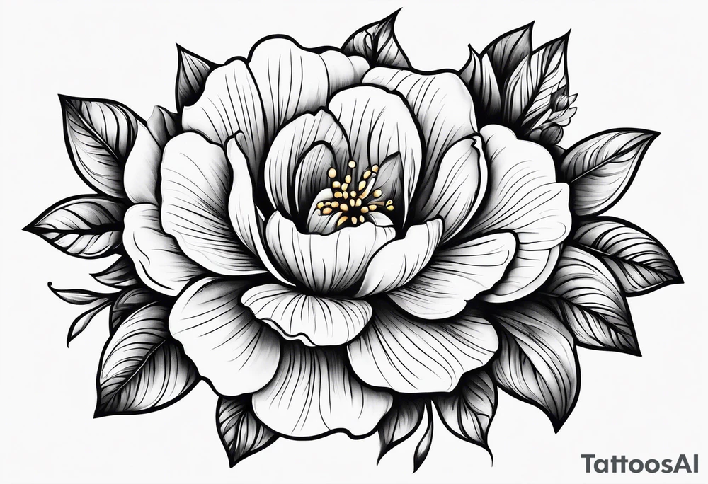 Small dainty flower across shoulder onto collar bone tattoo idea