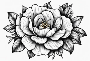 Small dainty flower across shoulder onto collar bone tattoo idea