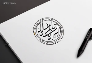 Arabic writing in a straight sentence tattoo idea