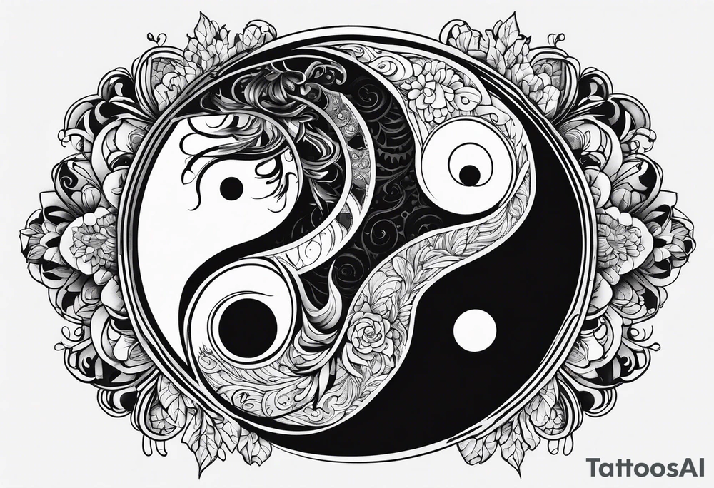 masculine yin and yang tattoo idea tattoo idea