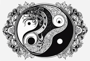 masculine yin and yang tattoo idea tattoo idea