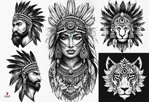 Tiano indian art work tattoo idea