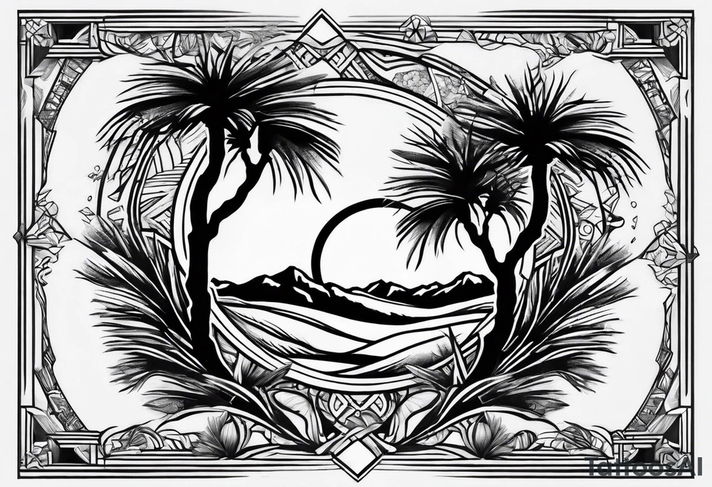 yin and yang joshua tree tattoo idea