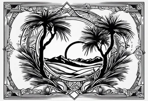 yin and yang joshua tree tattoo idea